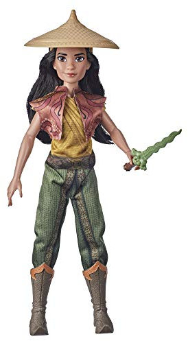 Disney Princess F1196 Disney Raya und der letzte Drache Rayas Abenteuer Outfits, Modepuppe mit Kleidung, Schuhen und Schwert, Spielzeug für Kinder ab 3 Jahren
