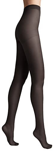 Conte elegant matte Damenstrumpfhose mit Seideneffekt - NUANCE 15 DEN - verstärkte Feinstrumpfhose Damen Strumpfhose extrem elastisch - Farbe Schwarz Größe 4