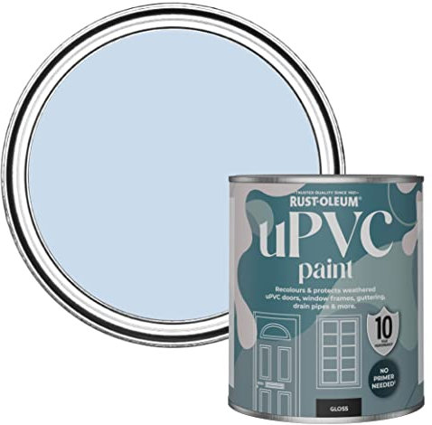 Rust-Oleum Blue uPVC Door and Window Paint In Gloss Finish - Blue Sky 750ml