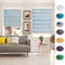 Lamellenvorhang Jalousie Jalousette 110 x 340 cm Sichtschutz, Lichtschutz Fenster Rollo Fensterjalousie mit Verstellbarer Kette für Badezimmer, Blau