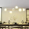 Partenopea® Lampadario a sospensione lampada moderna da soffitto con corpo in metallo color bronzo e sfera in acrilico attacco per lampadina G9 (oro, 6 sfere da 12 cm)