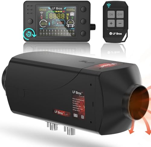 LF Bros 5kw 12V Chauffe - Air Diesel, Chauffage de Stationnement avec Affichage LCD de Minuterie pour Camion, Bateau, Camping - Car, Voiture