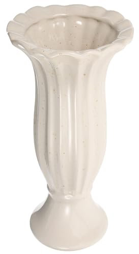 Zerodeko Élégant vase à fleurs en céramique avec colonne romaine Vase commémoratif pour le cimetière Décoration extérieure