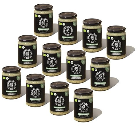 Löwenanteil - 100% Bio-Eintopf VEGANES FRIKASSEE - 12x 570g Glas - Proteinreiches Bio-Fertiggericht mit zartem Spargel, süßen Möhren und saftigen Erbsen - Ohne Zuckerzusatz & Glutenfrei