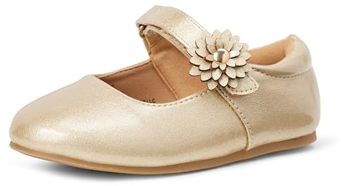 Amazon Essentials Bailarinas Mary Jane Niña, Dorado Purpurina, 27 EU