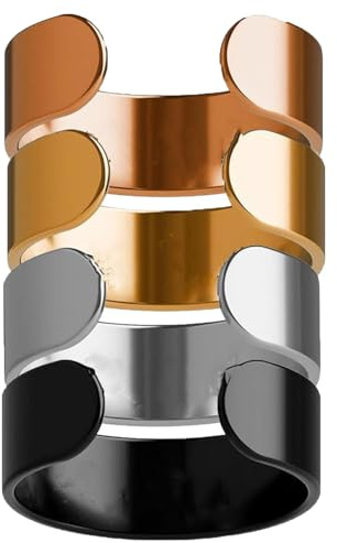 Nihexo Women Ring - The Original Ring Women,2025 New Ring Women Magnetic,Adjustable Opening Magnetic Rings for Anxiety Reduction,Better Sleep,Improve Overall Health (Mixed 4Pcs)
