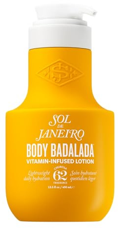 Sol de Janeiro Body Badalada - Loción hidratante con vitaminas perfumada, aroma Cheirosa 62, 400 ml