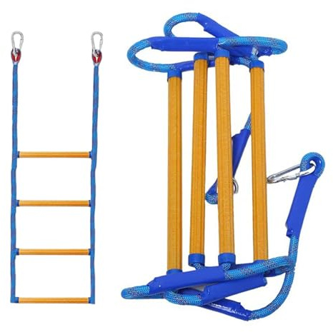 Scala di corda per barca, scaletta di fuga per barca, scaletta portatile di sicurezza con design pieghevole per ponte d'acqua marino, piscina, lago, nuoto, canottaggio, kayak, zattera da pesca