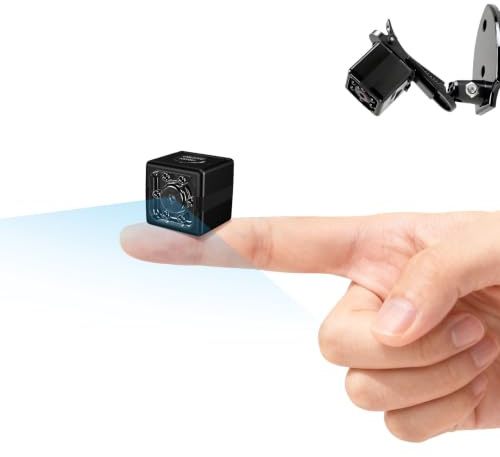 Camera Espion sans Fil 1080P-Mini Caméra Cachée Discrète avec Détection Mouvement et Vision Nocturne, Caméra Surveillance Intérieure Sans Internet ni App, Autonomie Longue Durée pour Maison Exterieur