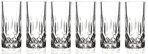 Lorren Home Trends Opera Crystal Highball Glass, Set of 6