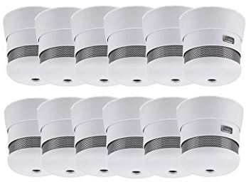 Elro 2002 023 cavius lot de 12 mini-design de 10 détecteurs de fumée, photoelektrisch 2002 023 12, la norme eN 14604