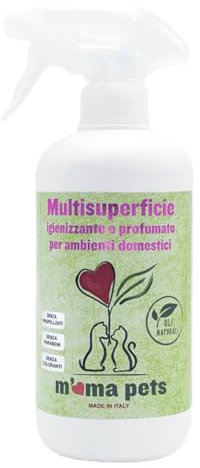 Mama Pets Spray Detergente Igienizzante Multisuperficie Pronto All'Uso, Pulisce e Profuma, 500 Ml
