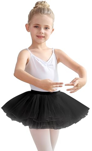 Gonne tutù per Ragazze, gonne da Ballo per Bambini Ragazze tutù in Tulle a 4 Strati Birthday Princess Party