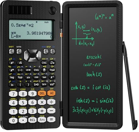 Upgraded 991ES Plus Desktop Scientific Calculator,ROATEE Scientific Calculator with Writing Tablet,Multiview 4-Line Display with Erasable LCD Writing Tablet,Solar Battery Power with Notepad for School