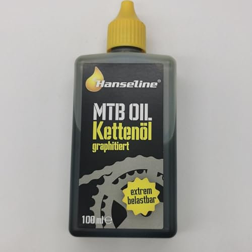 Hanseline Fahrrad Kettenöl MTB graphitiert Tropf-Flasche 100ml Schmierung Kette Kassette Bike Oil Trekking Citybike