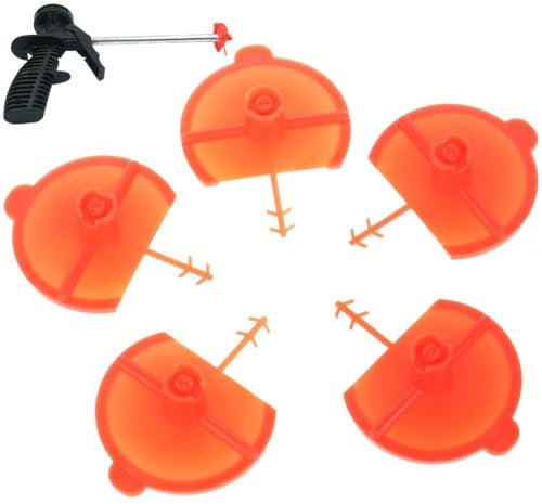 Muteitt 5 Pcs Spray Polyurethane Foam Gun Nozzle Flat Fan Spray Nozzle Replacement Foam Nozzles Foaming Jet Glue Gun Nozzles