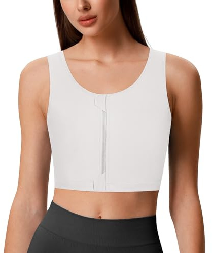 GCTBL Bröstbindare Transgeder FTM Binder Andningsbar Halv Trans Zip Binder