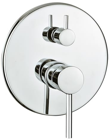 Marco Mammoliti | Miscelatore Vasca Incasso con Deviatore Luvola 35 Cromo, Monocomando, Ottone, 18x18x10cm