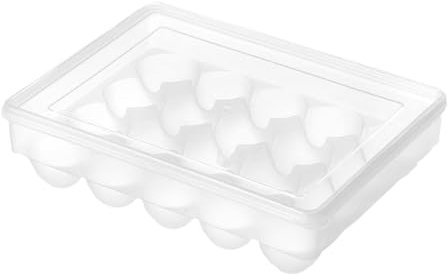 SZLIFE Support à œufs de comptoir, organisateur de réfrigérateur, plateau à œufs, distributeur, récipient à œufs pour réfrigérateur, 20 Grilles
