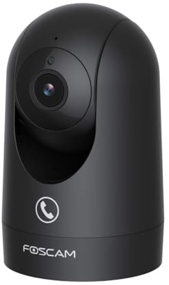Foscam R8M telecamera di sorveglianza interna girevole e orientabile 4K 8MP Dual Band WLAN con rilevamento radar e funzione di tracciamento automatico (nero)