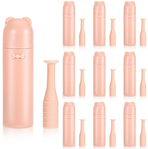 Classicseali 10PCS Scleral Lens Remover,Hard Contact Lens Plunger,Eye Plungers for Hard Contacts,with Cute Shell,for RGP Lenses Plungers with Suction Cup,Pink