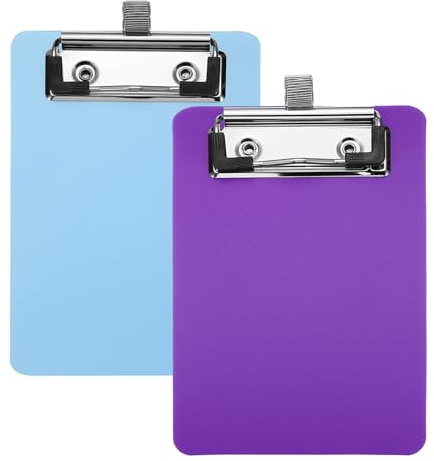 PATIKIL Mini Clipboard 6 x 4 Piccole Tavolette Con Portapenna Blu/Viola