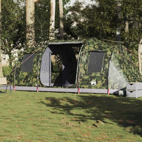 zylophax tunneltält personer, grön, vattentät med sovkabiner, 472 x 245 x, lätt polyester med PU-beläggning, E-kontakt, ingångar för camping, vandring, utomhus och festival