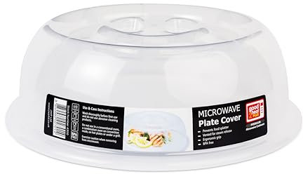 Good 2 Heat Cubierta para plato de microondas de 28,5 cm, sin BPA y apta para lavavajillas, cubierta de microondas para alimentos 28,5 x 28,5 x 9 cm