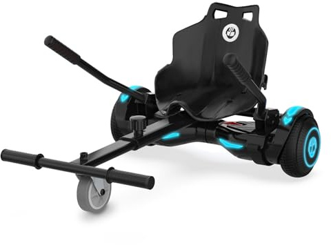 Gotrax HoverflyKart Seat Attachment Accessory for 6.5 8 8.5 10 Self Balancing Scooter, Adjustable Frame Length and Handlebar Control Buggy Attachment, Hover Board Go Kart Accessory, Large, (Black)