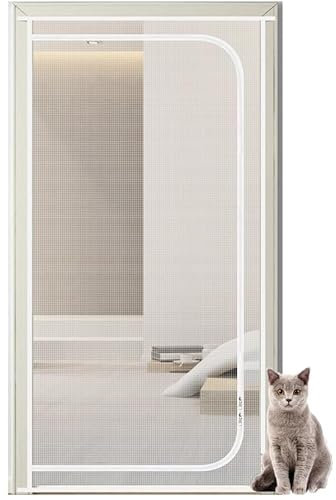 Anti-Mosquito Curtain Zip Fly Screen Door 95 Cm X 200 Cm, Insect Protection Door Zip Fly Net Mosquito Net for Balcony Door Cellar Door Living Room Patio Door Fly Screen No Drill Star(Size:150x220cm)