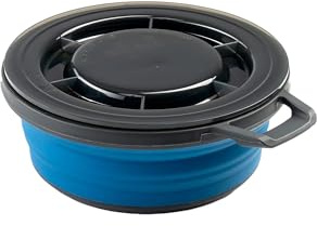 GSI Outdoors Escape - Ciotola pieghevole con coperchio, 623,7 g, in silicone, colore: blu