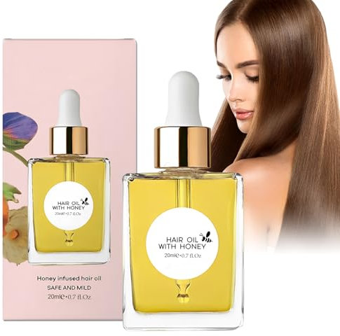 Honey Infused Hair Oil, 20ml Honig Infundiertes Haaröl, Mini Honey Infused Hair Oil, Honey Haar Öl, Honey Infused Perfume Haarduft, Pflegt die Haarwurzeln und Macht das Haar Seidig und Glänzend