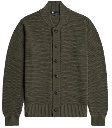 G-STAR Cárdigan con estructura de nido de abeja para Hombre, Gris (asfalt D27108-D631-995), L