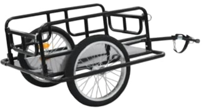 kesurpae Cykelkärra med snabbkopplingsdäck Järnplattor Stålrör Cykeltransport Enkel förvaringslösning Cykelkärra Järnplattor och stålrör