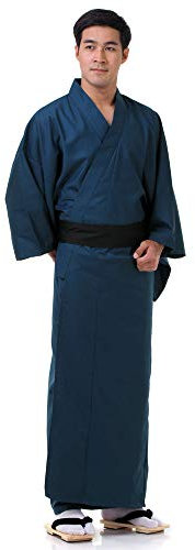 PRINCESS OF ASIA Exklusiver & hochwertiger japanischer Herren Samurai Yukata Kimono Baumwolle