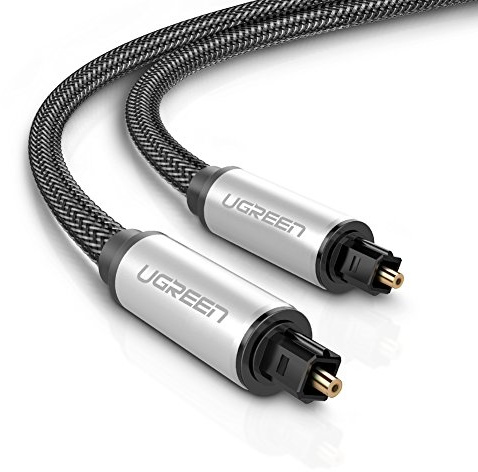 Cavo Ottico, Ugreen Cavo Toslink Fibra Ottica Audio Digitale 2m Nylon Alluminio per PS3, PS4, SKY, SKY+, SKYHD, XBOX One, Blu-ray, CD, DVD, Amplificatori AV