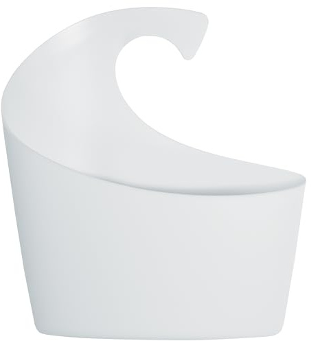 Spirella Duschkorb Sydney mit Haken zum einhängen, kombinierbares Duschregal 25 x 22,5 x 8,5 cm Weiß