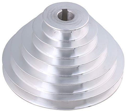 CNBTR 19mm Bore 54mm-150mm Outter Dia Aluminum 5 Slot A Type V-Shaped Pagoda Pulley 5 Step Pulley Belt 12.7mm Belt Width