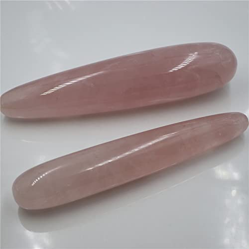18 cm natürlicher Rosenquarz-Kristallstab, Persönlichkeit, Rosenquarz-Massagestab, Edelsteinstab, 18–4 cm
