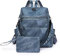 Puwuzixi Frauen Rucksack Wasserdicht Anti-Diebstahl Leichtgewicht PU Mode Reisen Mehrzweck Cabrio Geldbörse Umhängetasche Handtasche Rucksack（Blue）