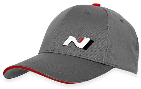 Hyundai HMD00581 Basecap Cap Kappe Mütze Baseballcap Baseballkappe, grau, mit N-Logo