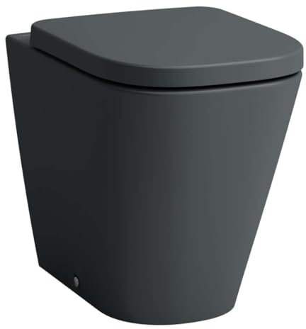 Laufen Meda WC au sol, sans rebord, Silent Flush, 360x540mm, chasse deau basse, H8231117580001, Couleur: graphite mat