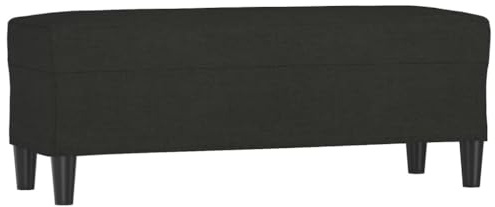 vidaXL Banco Taburete Recibidor Entrada Pasillo Dormitorio Salón Comedor Tapizado Acolchado Cama Asiento Mueble Patas de Tela Negro