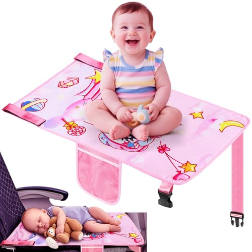 Toddler Airplane Bed, Toddler Airplane Travel Essentials, Plane Seat Extender for Kids, Portable Plane Travel Bed for Long Flight Flying