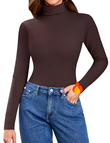 Aottori Camiseta Térmica Mujer Cuello Alto Manga Larga | Ropa Interior, Jersey, Básico, Ajustado, Sólido, Base Layer, Cálido, Invierno, Undershirt, Top
