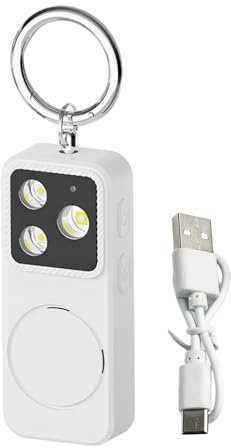 Allarme Portachiavi - Dispositivo di Autodifesa con LED - Forte Protezione Sicura Allarme Personale - per Ragazze Bambini Anziani Studenti Università Viaggio Quotidiano Zaino Cintura