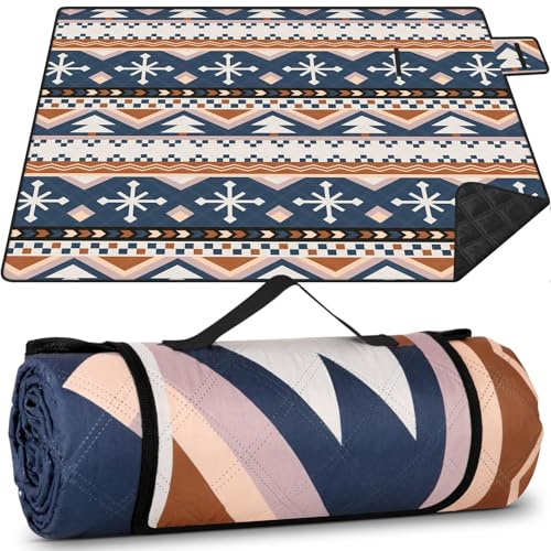 MAILLARD Picknickdecke XXL wasserdicht 200x200 cm, Boho Design, isolierte Campingdecke, große Picknick-Decke für Outdoor-Aktivitäten wie Strand Picknickdecken