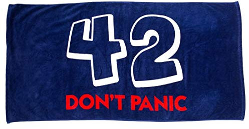 getDigital 42 Badehandtuch - Saugstarkes Handtuch mit berühmter Antwort aus per Anhalter durch die Galaxis - Hochwertiges 140x70cm Saunatuch - 100% Baumwolle