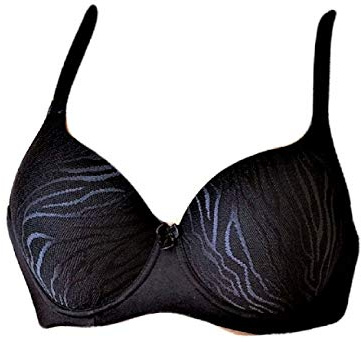 Selene, Sujetador Reductor para Mujer con Aro Anti-Molestia y Banda Elástica, Copas Preformadas en Tul, Colección Norma, Color Negro, Talla 105C