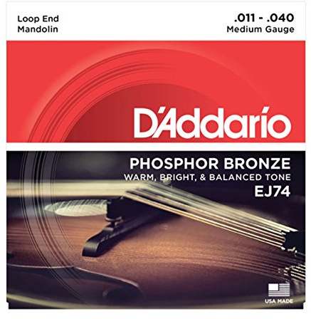 D'Addario EJ74 11-40 Mandolinen Saiten Phosphor Bronze Loop End - Saiten